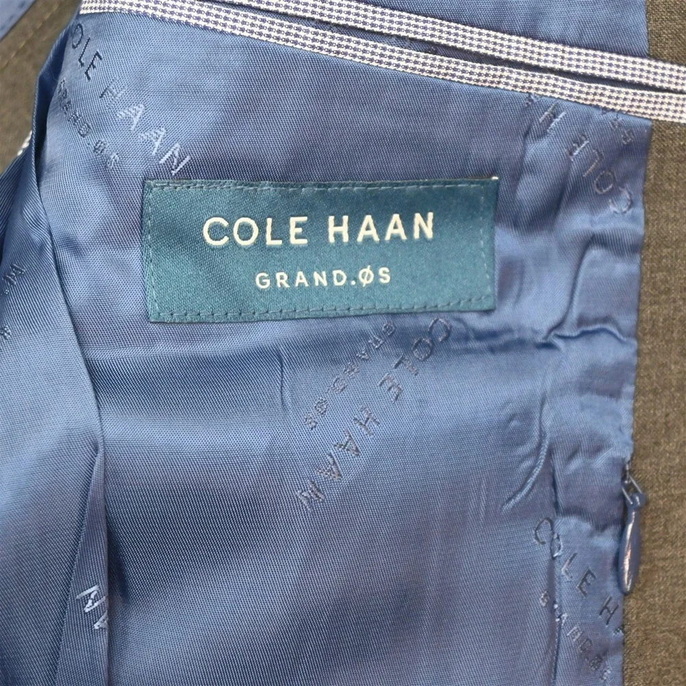 Cole Haan 40L 34x34 Gray Grand OS Slim Soft Shoulder Mens Jacket Pants Suit